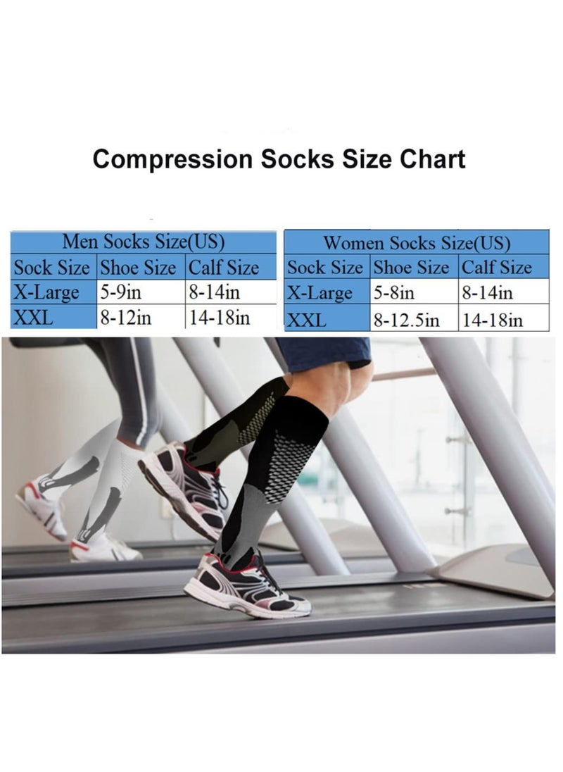 Generic - Men's Compression Socks for Circulation 20-30 mmHg - Medical Compression Stockings for Women & Nursing (3 Pairs) - Image 1