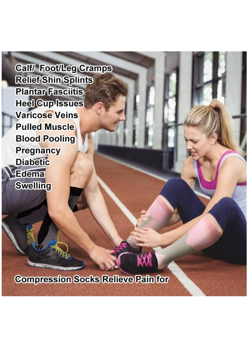 Generic - Men's Compression Socks for Circulation 20-30 mmHg - Medical Compression Stockings for Women & Nursing (3 Pairs) - Image 1
