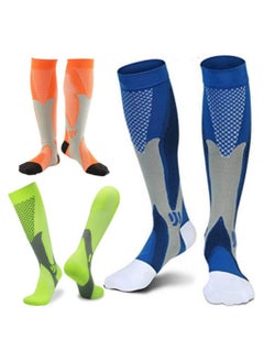 Men's Compression Socks for Circulation 20-30 mmHg - Medical Compression Stockings for Women & Nursing (3 Pairs)