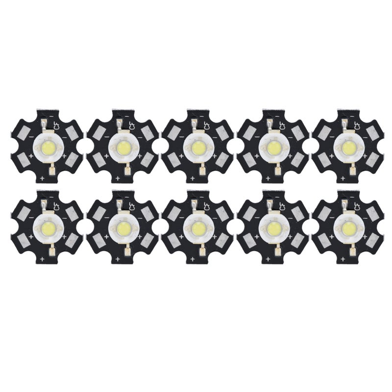 10Pcs Ultra Bright LED Chip 3V DIY Light Beads for Ceiling Light Downlight Flashlight Table LampWhite Light 6500K 3W - Image 1