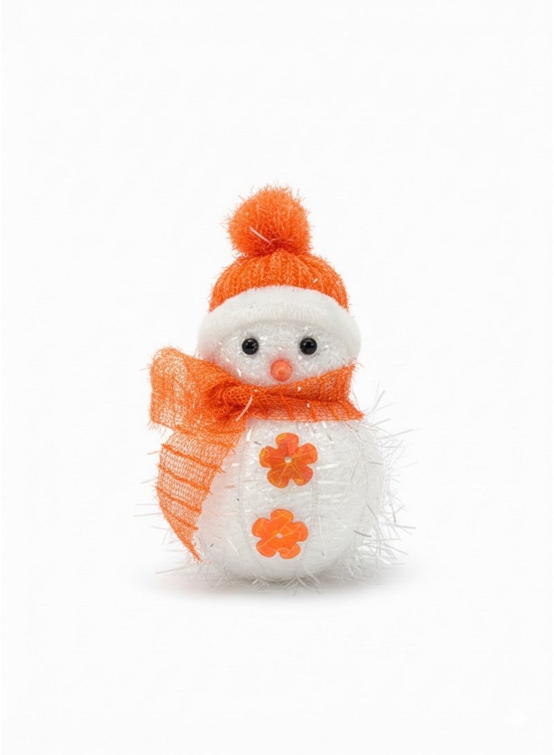 زينة شجرة عيد الميلاد من الفوم الفاخر على شكل رجل ثلج "بريق وسحر" متعدد الالوان - Image 1