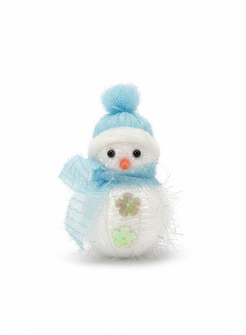 زينة شجرة عيد الميلاد من الفوم الفاخر على شكل رجل ثلج "بريق وسحر" متعدد الالوان - Image 2