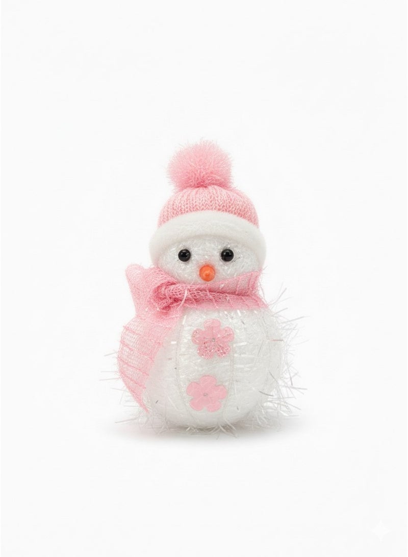 زينة شجرة عيد الميلاد من الفوم الفاخر على شكل رجل ثلج "بريق وسحر" متعدد الالوان - Image 3