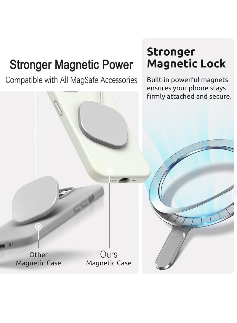 X-level for iPhone 17 Pro Max Case, Compatible with MagSafe, Magnetic Back Shockproof Cover with Strong Magnet, Slim Thin Protection Phone Case for  iPhone 17 Pro Max 5G (Off White) - Image 3