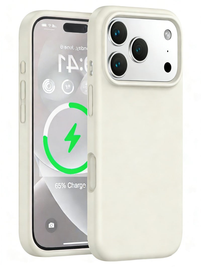 إكس ليفيل جراب لهاتف iPhone 17 Pro Max، متوافق مع MagSafe، غطاء خلفي مغناطيسي مقاوم للصدمات مع مغناطيس قوي، جراب هاتف رفيع ورفيع لحماية iPhone 17 Pro Max 5G (أبيض فاتح) - Image 1