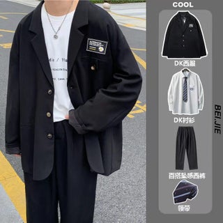 Autumn New Mens DK Uniform Suit Set Black coat + trousers + shirt + tie - pzsku/Z1F7F496AA2C4586B6EE5Z/45/1746195850/95e90835-9a55-435f-b381-bb59f768ece0