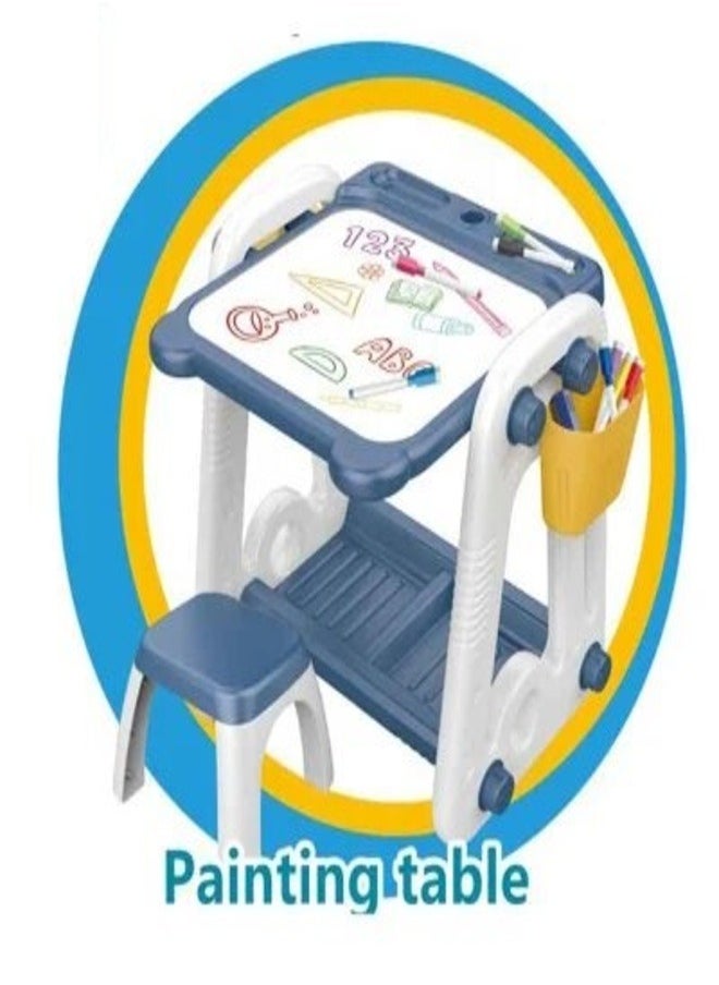 null - Display Table with Drawing Chair for Kids, Colorful Drawing Board with Projection Lamp, Educational Toys for Learning Projection Drawing Drawing Machine for Boys Girls - Image 1