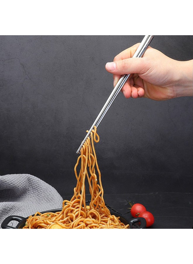 316 Stainless Steel Chopsticks Household Hotel Metal Chopsticks One-person Chopsticks Hollow Heat Insulated Non-slip Hot Pot Chopsticks Public Chopsticks-Specifications: 25CM-bare Body  - Image 4