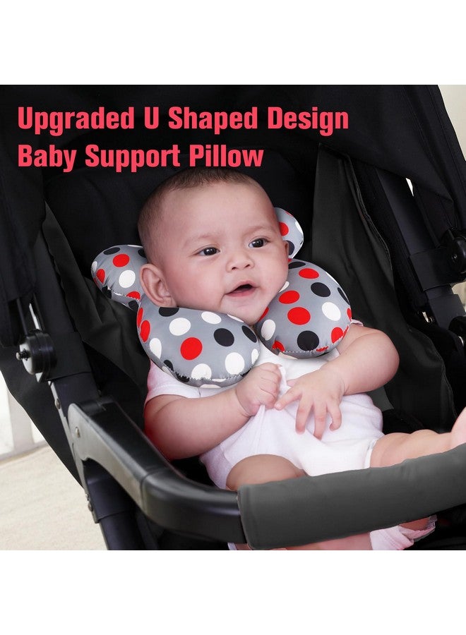 KAKIBLIN Baby Travel Pillow,Baby Neck Pillows for Car Seat,Upgraded Baby Head Pillow,Toddler Head and Neck Baby Support Pillow for Car Seat, Pushchair,Travel (Grey Pot) - Image 3