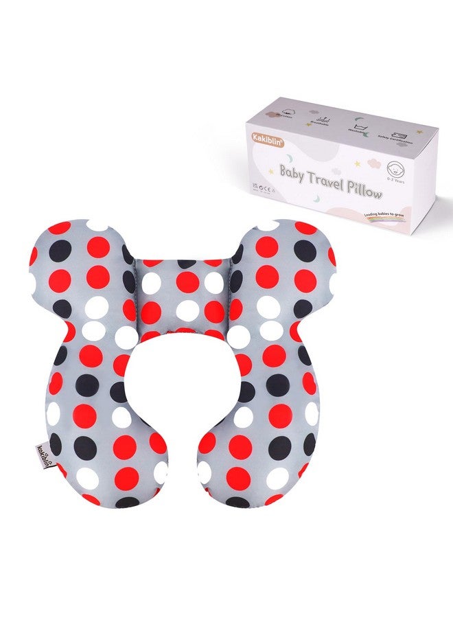 KAKIBLIN Baby Travel Pillow,Baby Neck Pillows for Car Seat,Upgraded Baby Head Pillow,Toddler Head and Neck Baby Support Pillow for Car Seat, Pushchair,Travel (Grey Pot) - Image 1