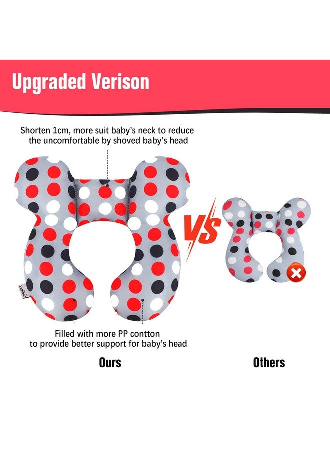 KAKIBLIN Baby Travel Pillow,Baby Neck Pillows for Car Seat,Upgraded Baby Head Pillow,Toddler Head and Neck Baby Support Pillow for Car Seat, Pushchair,Travel (Grey Pot) - Image 5