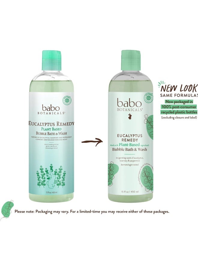 Babo Botanicals Eucalyptus Remedy Plant-Based 3-in-1 Shampoo, Bubble Bath & Wash - Image 2