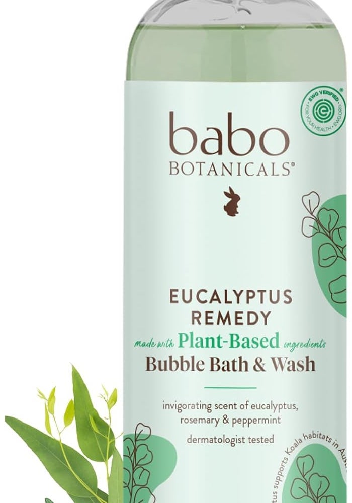 Babo Botanicals Eucalyptus Remedy Plant-Based 3-in-1 Shampoo, Bubble Bath & Wash - Image 1