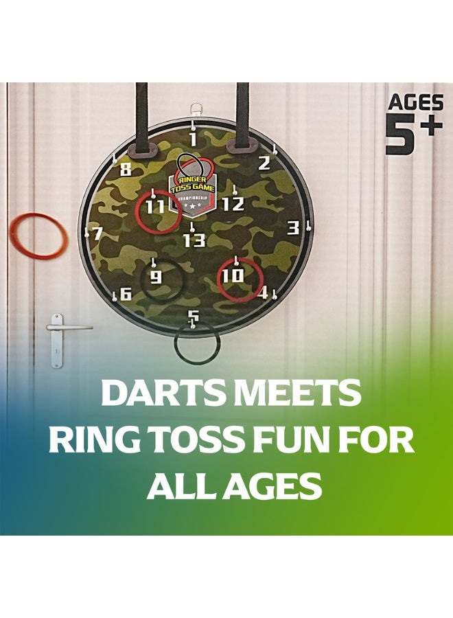 Hostfull Hanging Hook Ring Toss Target Game | Adjustable Throw Ring Board | 6 Soft Rubber Rings | Wall Games for Indoor & Outdoor Family Fun | Perfect for Parties | Perfect Gift for Kids Ages 5+ - Image 3