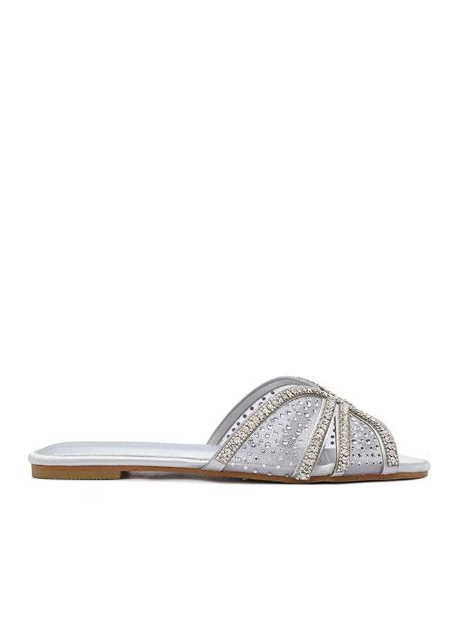 FYOR Mesh Crystal Flat Sandal MY 405