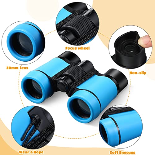 Yunsailing 6 Pack Kids Binoculars Shock Proof Toy Binoculars Set for Age 3-12 Years Boys Girls Hunting Folding Small Telescope Birthday Gifts Bird Watching Educational Learning Camping Outdoor (Stylish Colors) - Image 3