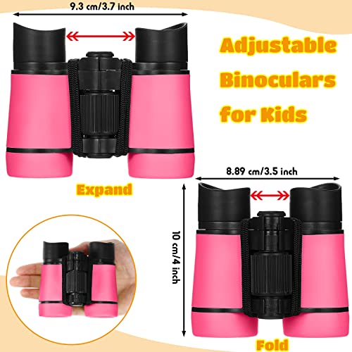 Yunsailing 6 Pack Kids Binoculars Shock Proof Toy Binoculars Set for Age 3-12 Years Boys Girls Hunting Folding Small Telescope Birthday Gifts Bird Watching Educational Learning Camping Outdoor (Stylish Colors) - Image 2