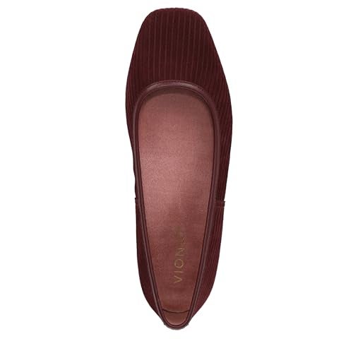 Vionic Orinda Ballerina/Skimmer Shoes Cherry Jubilee Suede 8 M - Image 5