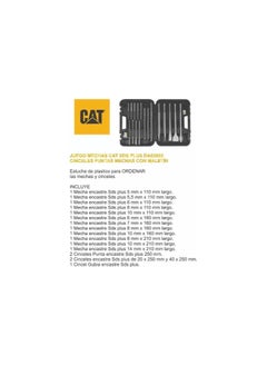 كاتربلر مجموعة مثاقب الصخور الصلبة CAT DA03902 بنظام SDS بالإضافة إلى مجموعة من المطارق  Chisels  بإجمالي 17 قطعة  - Image 2