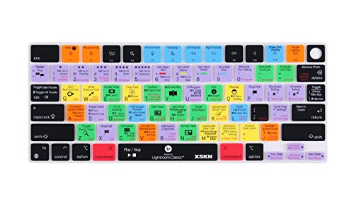 XSKN Lightroom Classic Function Shortcuts Hotkeys US Version Silicone Keyboard Cover Skin for 2021 MacBook Pro M1 Pro / M1 MAX Chip 14.2 inch with Touch ID A2442 16.2 inch with Touch ID A2485 - Image 1