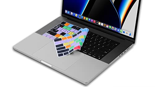 XSKN Lightroom Classic Function Shortcuts Hotkeys US Version Silicone Keyboard Cover Skin for 2021 MacBook Pro M1 Pro / M1 MAX Chip 14.2 inch with Touch ID A2442 16.2 inch with Touch ID A2485 - Image 4