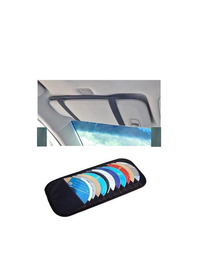 حامل ومنظم للبطاقات الشخصية وأقراص السيارة المدمجة - متعدد الاستخدامات - سهل التركيب في مظلة السيارة - Image 4