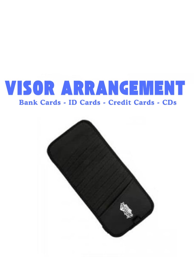 حامل ومنظم للبطاقات الشخصية وأقراص السيارة المدمجة - متعدد الاستخدامات - سهل التركيب في مظلة السيارة - Image 5