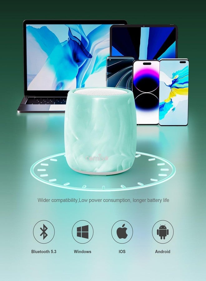 كوميزو مكبر صوت مقاوم للماء، مكبر صوت بلوتوث صغير بصوت ستيريو وجهير قوي، مكبرات صوت صغيرة مع مكالمات بدون استخدام اليدين، مقاوم للماء بمعيار IPX7، مكبرات صوت محمولة للاستخدام في الحمام، في الأماكن المغلقة والمفتوحة، هدية للرجال والنساء - Image 4