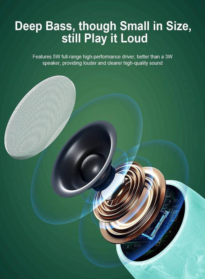 كوميزو مكبر صوت مقاوم للماء، مكبر صوت بلوتوث صغير بصوت ستيريو وجهير قوي، مكبرات صوت صغيرة مع مكالمات بدون استخدام اليدين، مقاوم للماء بمعيار IPX7، مكبرات صوت محمولة للاستخدام في الحمام، في الأماكن المغلقة والمفتوحة، هدية للرجال والنساء - Image 2