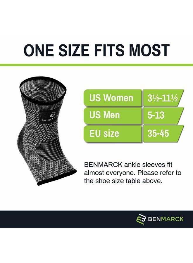 Benmarck Achilles Tendon Support Brace, Plantar Fasciitis Sock, Ankle Compression Sleeve For Running, Tendonitis and Flat Feet Relief (Gray Black, Unisize) - Image 2