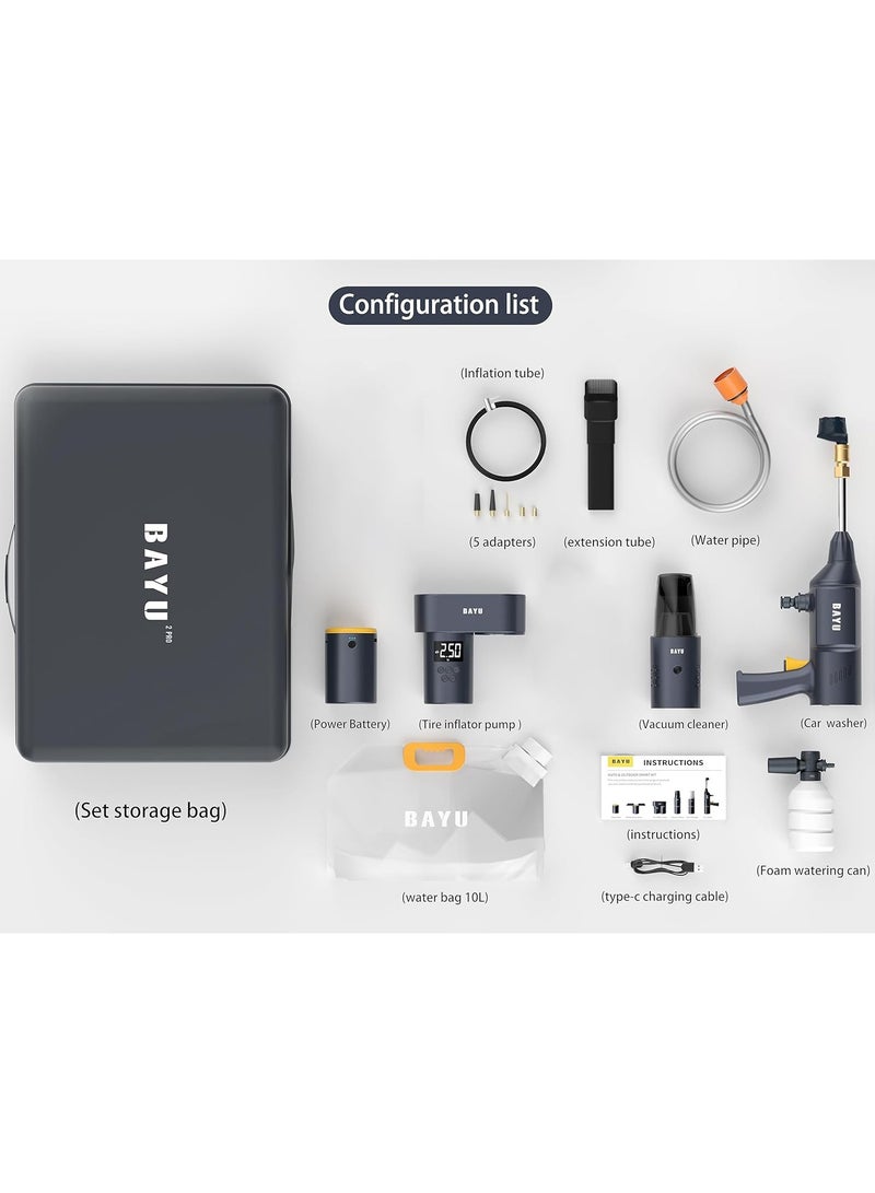Bayu Auto Outdoor Smart Kit E-Pro - Tire Inflator - Car Washing Machine - Car Vacuum Cleaner - Image 3