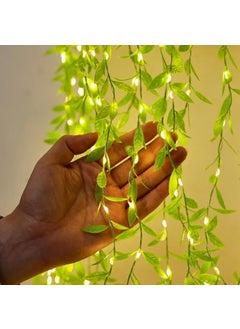TechPride TechPride 200 LED Leaf Curtain String Lights 8 Modes Fairy Hanging Lights for Bedroom Wedding Party Home Garden Outdoor Indoor Wall Decorations Twinkle Lights Warm White 
