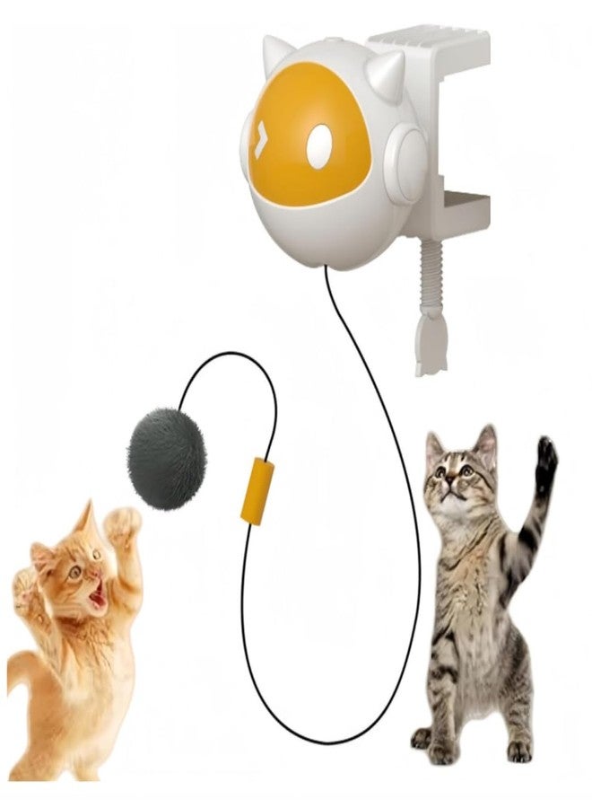 OCG Smart Automatic Cat Toy - Interactive Electronic Feather Ball with Auto-Moving & Lifting Features for Indoor Cats, Self-Play Space Ball Design Hanging Toy for Small/Medium Kittens (Battery-Free) - Image 1