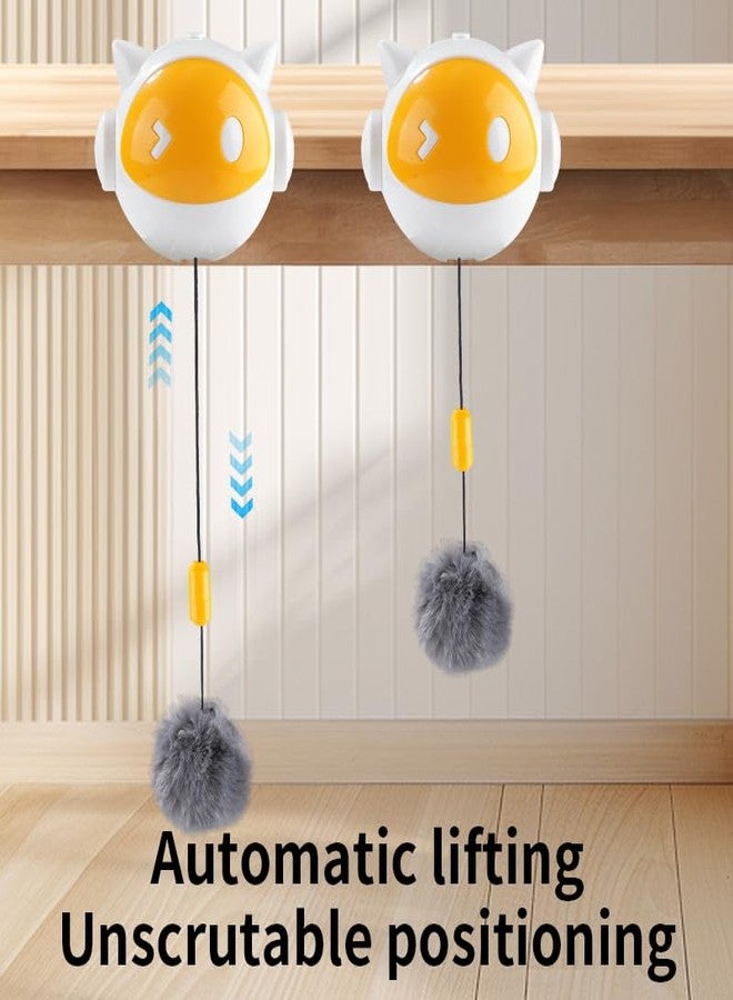 OCG Smart Automatic Cat Toy - Interactive Electronic Feather Ball with Auto-Moving & Lifting Features for Indoor Cats, Self-Play Space Ball Design Hanging Toy for Small/Medium Kittens (Battery-Free) - Image 4