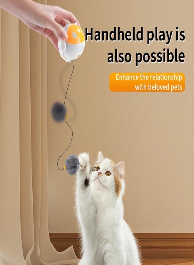 OCG Smart Automatic Cat Toy - Interactive Electronic Feather Ball with Auto-Moving & Lifting Features for Indoor Cats, Self-Play Space Ball Design Hanging Toy for Small/Medium Kittens (Battery-Free) - Image 2