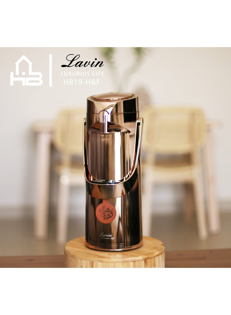 Lavin vaccum flask 1.9L/Airpot Glass inner Thermos/Long heat retention/Hot&Cold/HB - Image 2