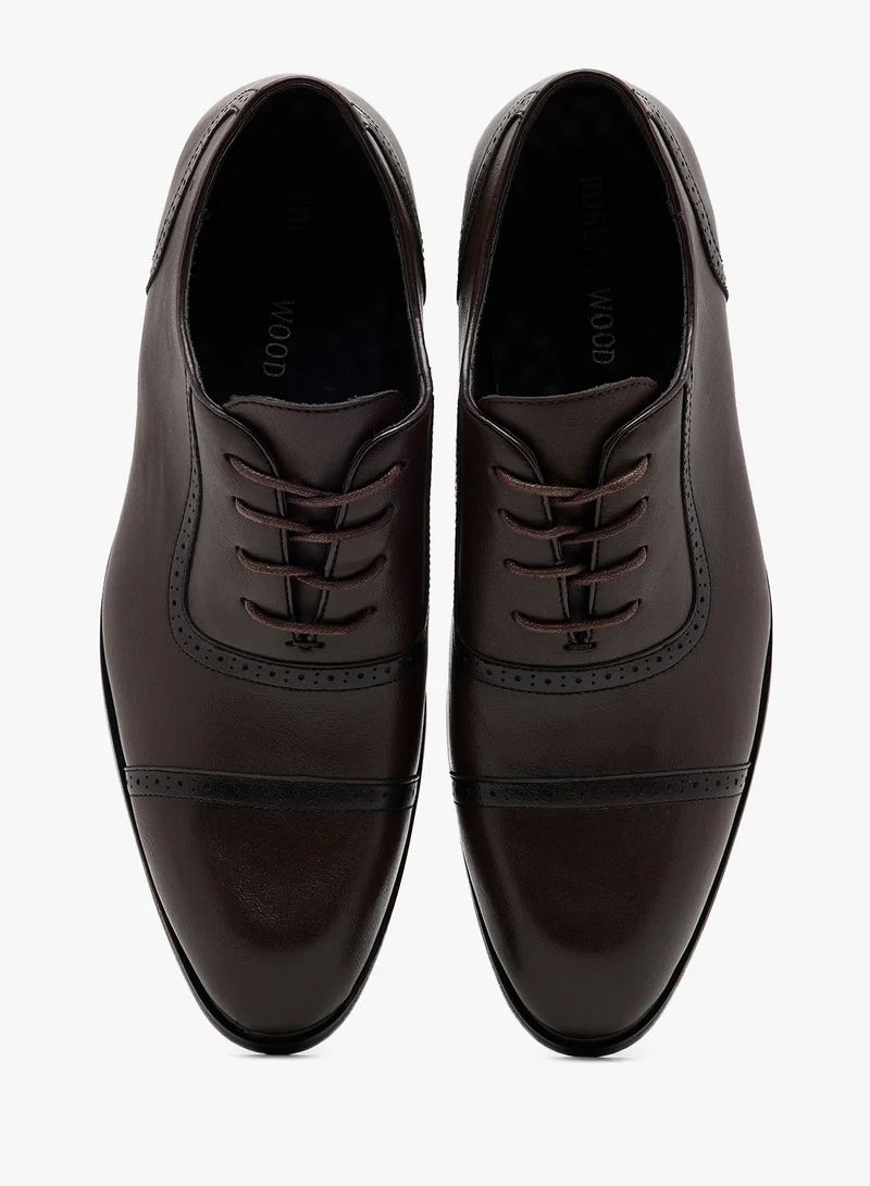 Robert Wood Brogue Detail Oxford Formal Lace Ups