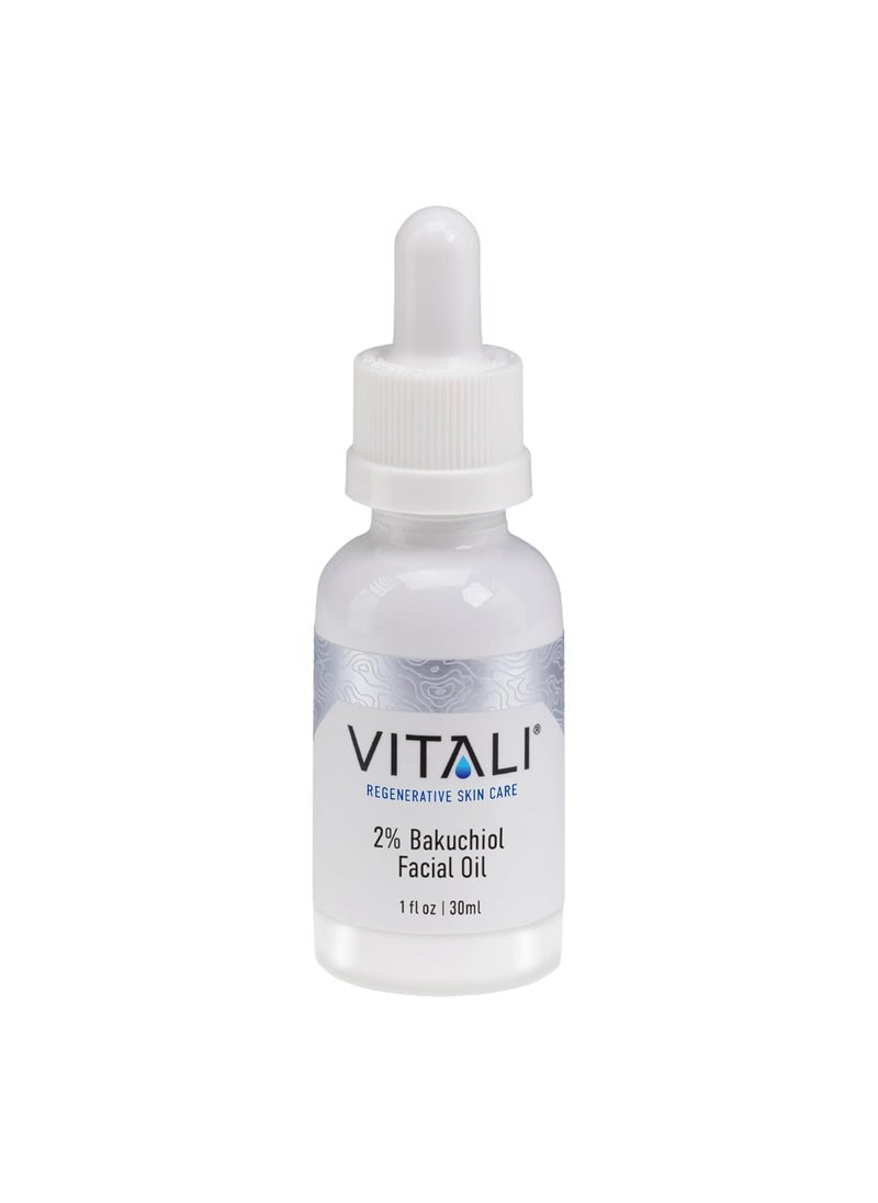 Vitali - Vitali Premium 2% Bakuchiol Facial Oil: Premium Natural Retinol Alternative for Age and Wrinkle Reduction, and Soothing Irritated Skin, Boosts Copper Peptide Absorption- 1 fl. oz. - Image 1