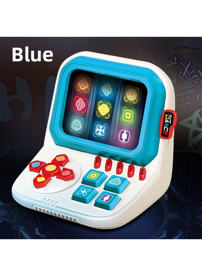 Loquat Children's Finger Dancing Machine Puzzle Pass-through Quick Push Game Machine Boys And Girls Press Music Decompression Toys-Color:Blue Color Box 【with Ordinary Battery And Screwdriver】 - Image 1