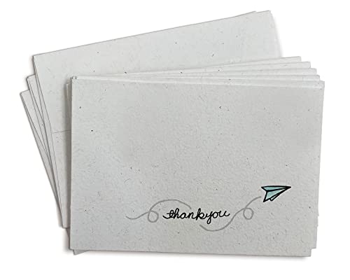 Black Tabby Studio Paper Plane Thank You Cards - 24 Greeting Cards with Envelopes - Image 1
