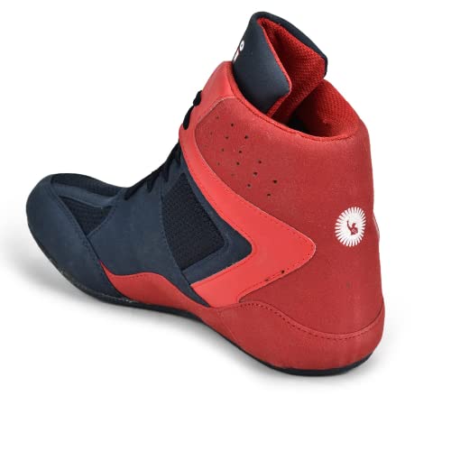 USI UNIVERSAL Wrestling Shoes, 701WRB Comferto Red/Navy Sports Shoes for Wrestlers for Men & Women (Size 6 UK/Ind) - Image 3