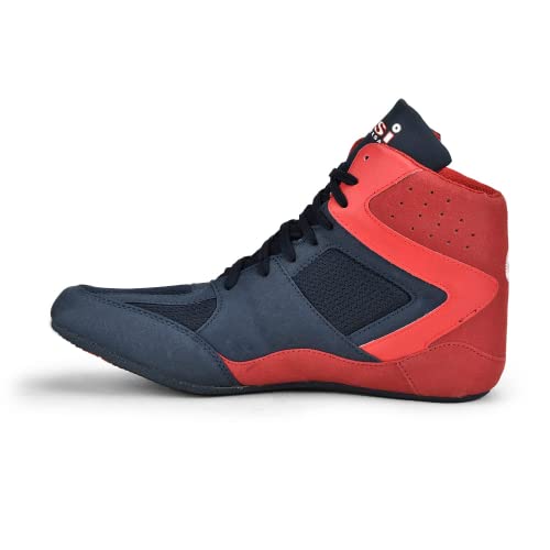 USI UNIVERSAL Wrestling Shoes, 701WRB Comferto Red/Navy Sports Shoes for Wrestlers for Men & Women (Size 6 UK/Ind) - Image 5