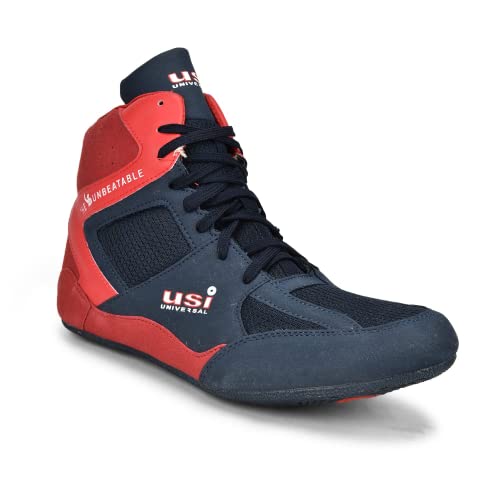 USI UNIVERSAL Wrestling Shoes, 701WRB Comferto Red/Navy Sports Shoes for Wrestlers for Men & Women (Size 6 UK/Ind) - Image 4