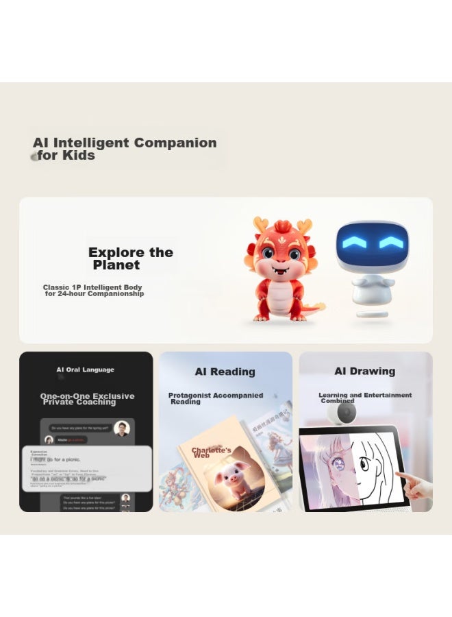 Small Xiaodu Smart Screen X9pro, Wenxin Large Language Model, Smart Speaker, Ai Oral Reading, 360-degree Camera For Video Calls, Companion For Children And Elderly Care, Gift-giving - Image 2