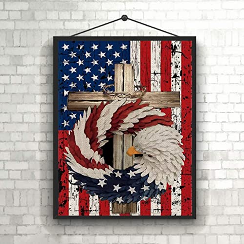 KTHOFCY 5D DIY Diamond Painting Kits for Adults Kids, Independence Day Full Drill Embroidery Cross Stitch Crystal Rhinestone Paintings Pictures Arts Wall Decor Painting Dots Kits 15.7X11.8 in - Image 2