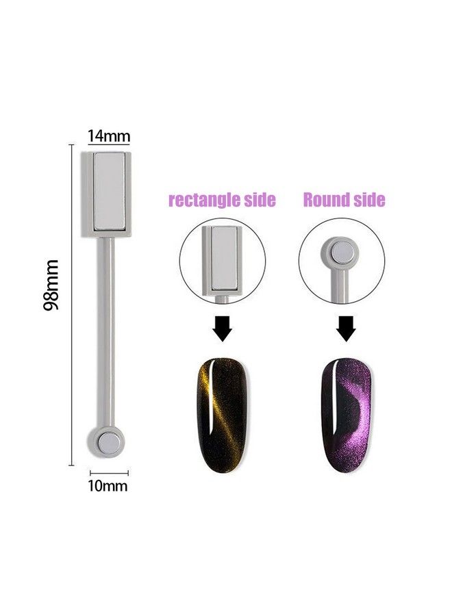 JERCLITY 5 Pieces Nail Magnet Stick Cat Eye Magnet Tool Doubleheaded Nail Art Magnet Stick Set Magnet Wand Strong Magnet Stick For Home Diy Salon Studio  - Image 3