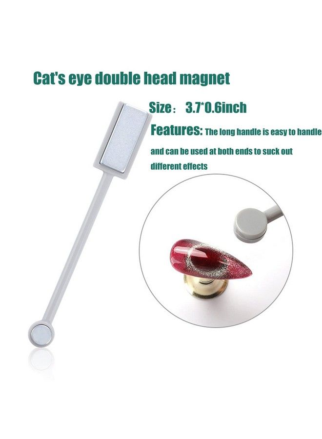 JERCLITY 5 Pieces Nail Magnet Stick Cat Eye Magnet Tool Doubleheaded Nail Art Magnet Stick Set Magnet Wand Strong Magnet Stick For Home Diy Salon Studio  - Image 4