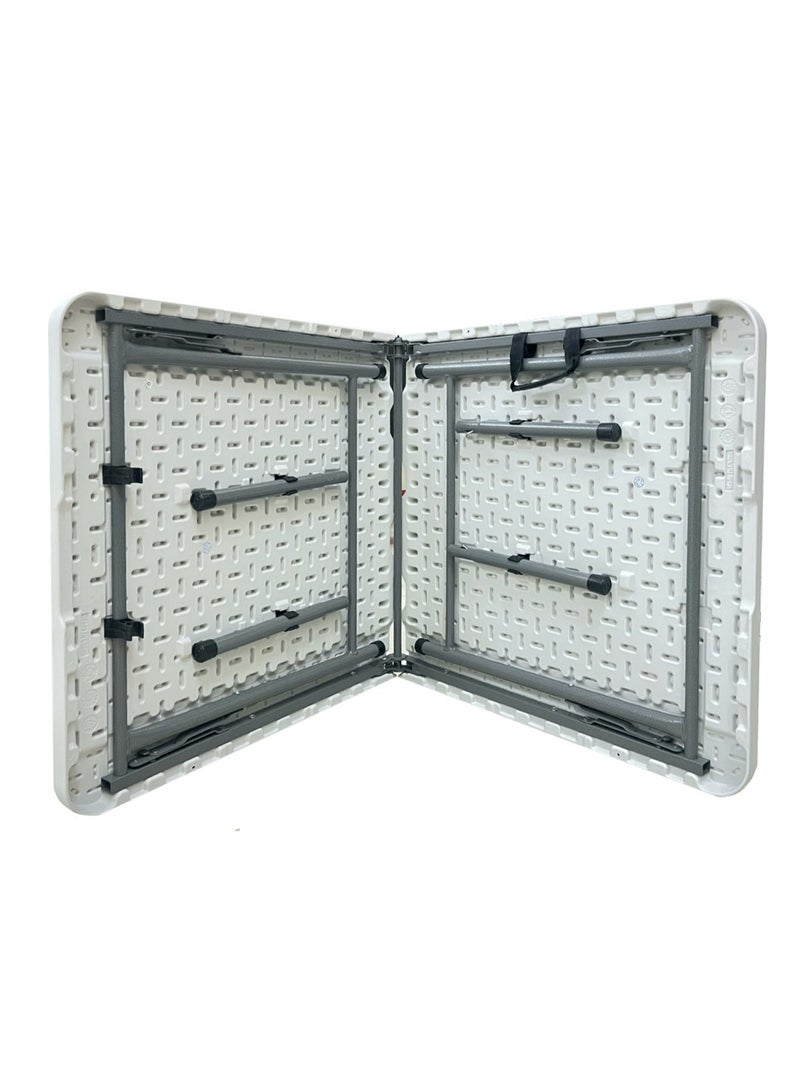 HEXAR Heavy Duty Multipurpose Camping Table Portable Folding Table Picnic Dining table Centerfold Ideal for Crafts Outdoor Events Lightweight and Durable Table with Carry Handle (L122 x W60 x H74 CM) - Image 3