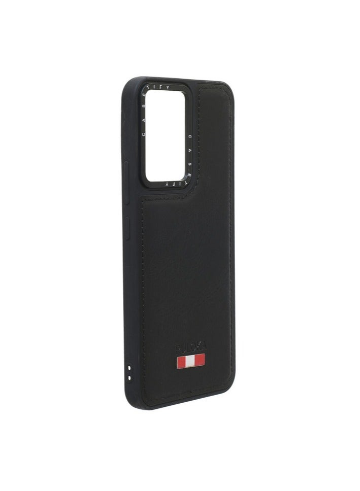 Leather Silicone And Plastic Back Phone Protection Cover For vivo Y02 - Black - Image 2