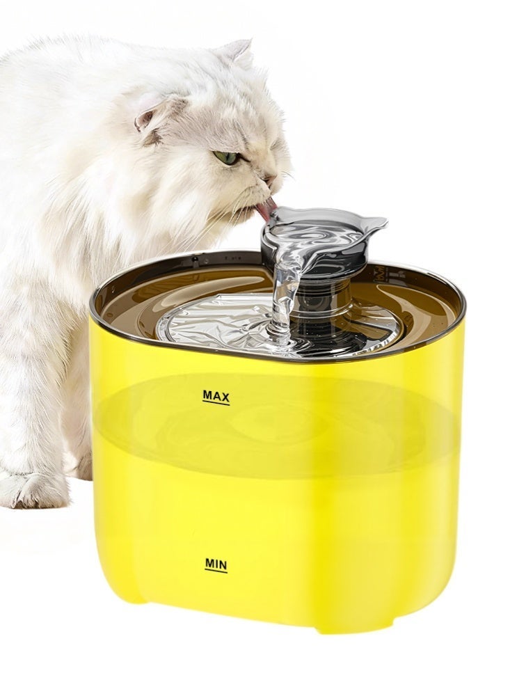 LAPET Cat Water Fountain Pet Water Dispenser Drinking Bowl, 2.2L Quiet Pet Fountain with Water Filter for Multiple Pets Drinking - Image 1